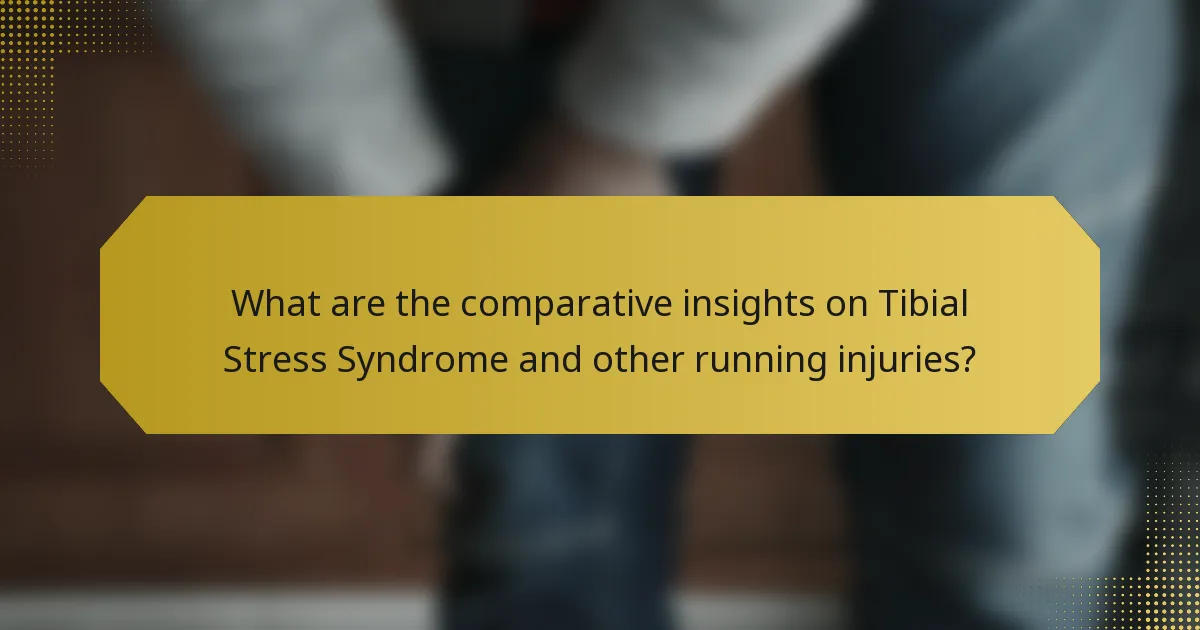 What are the comparative insights on Tibial Stress Syndrome and other running injuries?