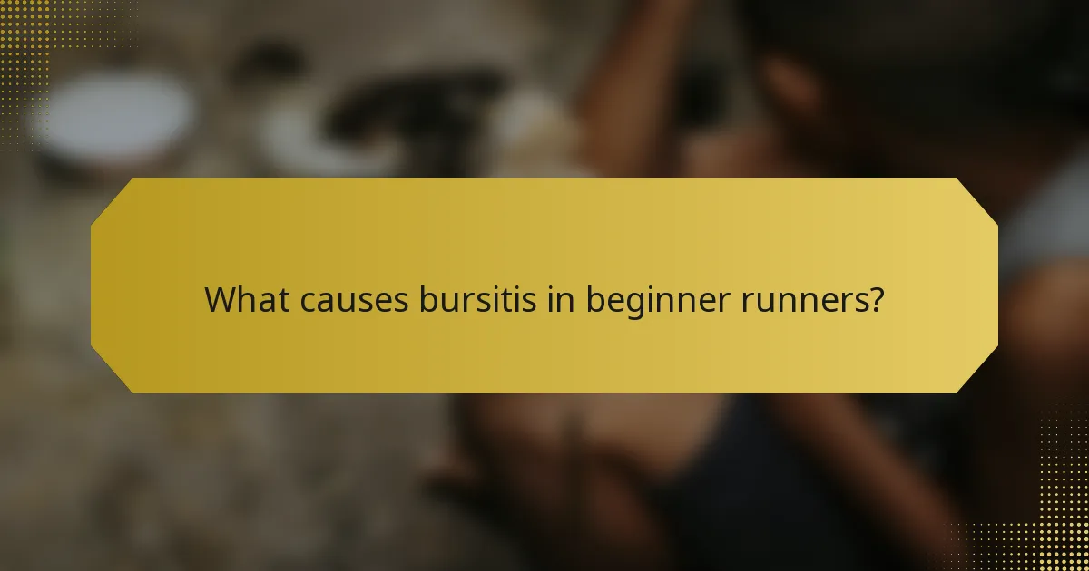 What causes bursitis in beginner runners?